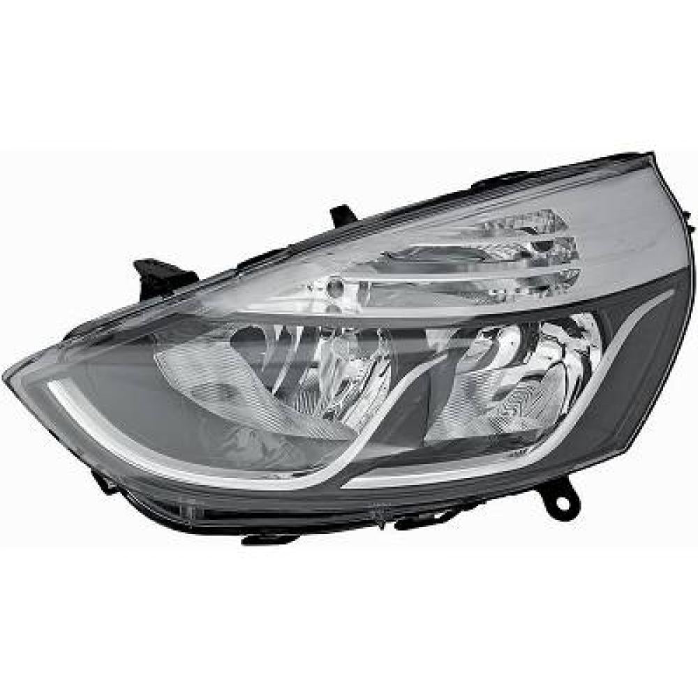 proiettore sinistro h1 h7 elettrico con motore nero bordo cromato renault clio 2012 2016 rn3294914