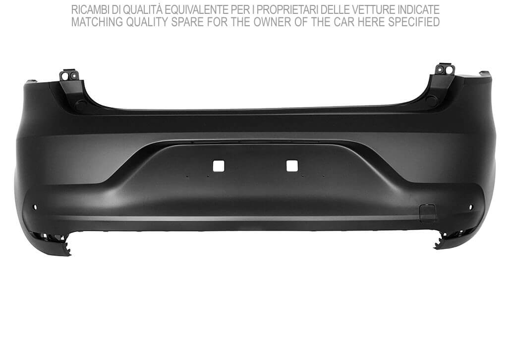 paraurti posteriore con primer con fori pdc supporti e park assist con tappo copri gancio renault clio 2019 rn3321071