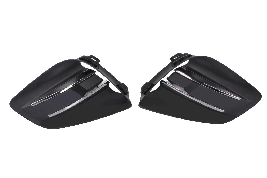 kit griglie paraurti anteriore nere goffrata senza sede fendi con modanature cromate destra sinistra renault clio 2019 rn3322135