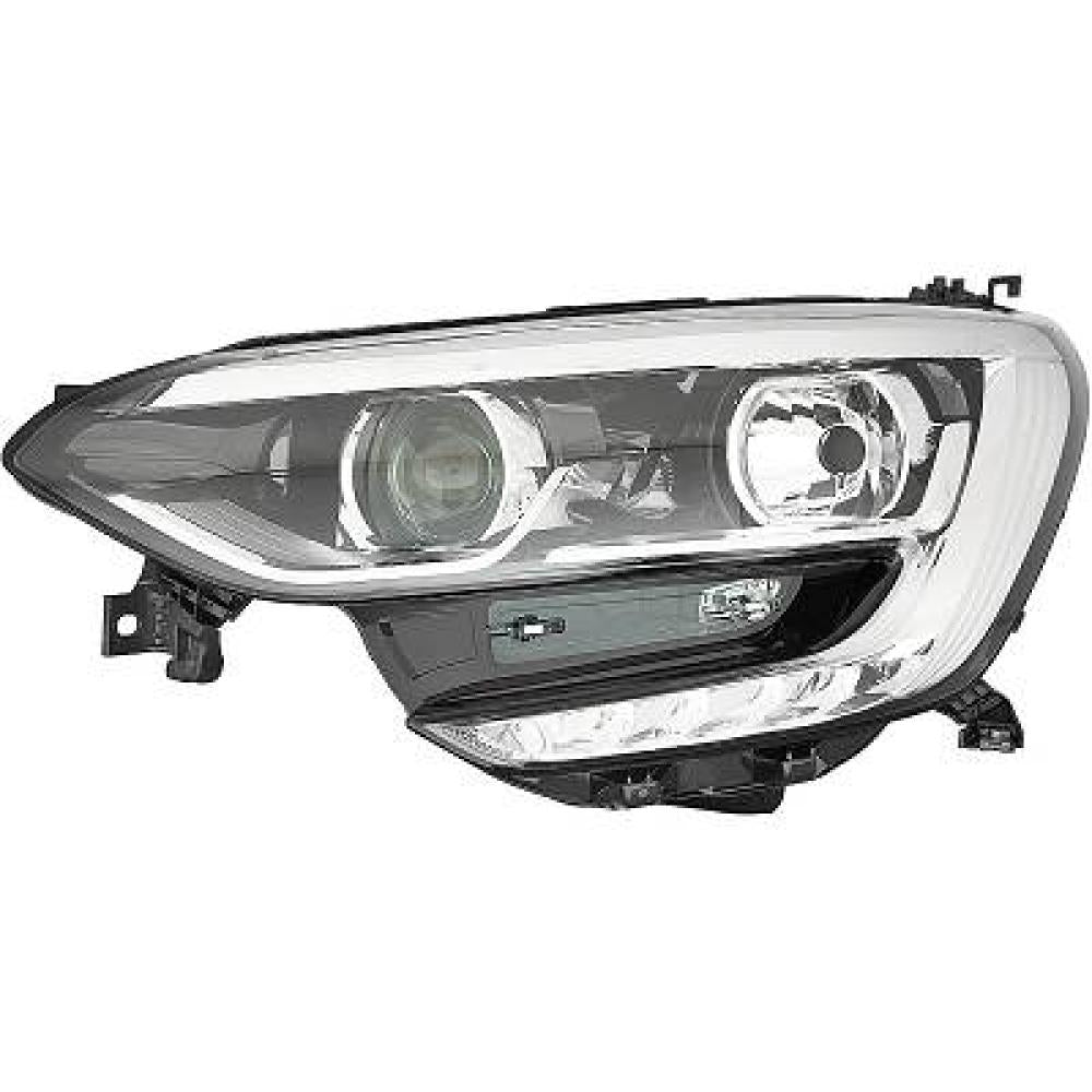 proiettore sinistro h7 h7 elettrico senza motore con luce diurna bordo cromato led renault megane 2016 2020 rn4304904