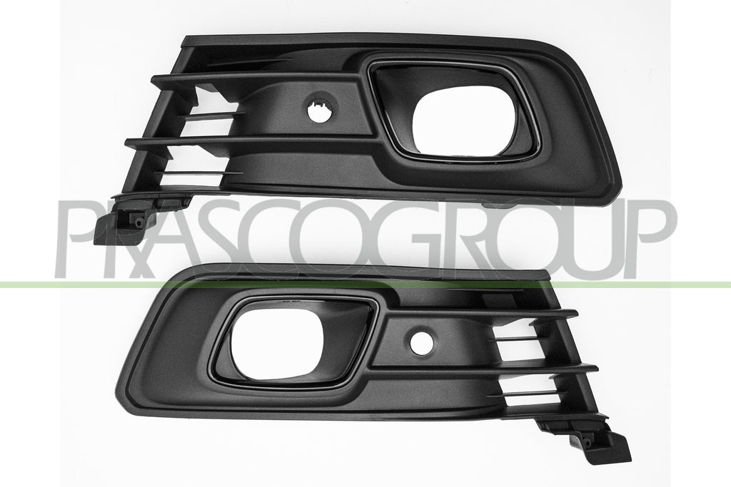 kit griglie paraurti anteriore nere con sede fendi con fori pdc supporti con cornici nere lucide destra sinistra renault captur 2017 2019 rn7022145
