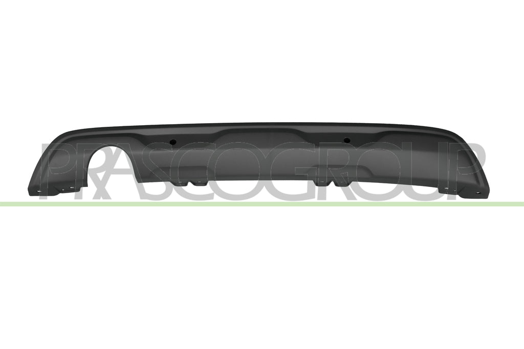spoiler paraurti posteriore nero goffrato con fori pdc supporti con scarico singolo a sinistra renault captur 2019 2024 rn7041871