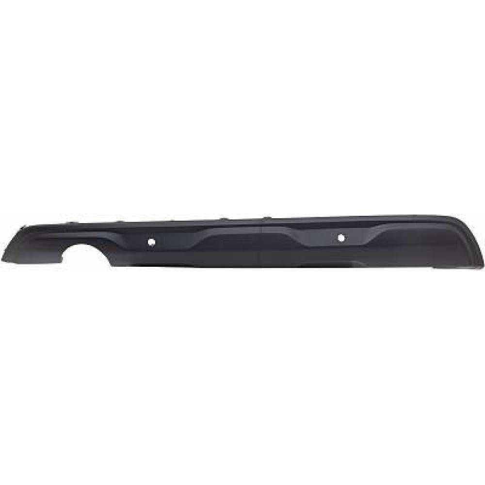spoiler paraurti posteriore nero goffrato con fori pdc supporti con scarico singolo a sinistra renault captur 2019 2024 850703463r
