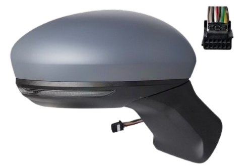 retrovisore destro elettrico nero termico con fanale con sonda asferico 9 pins renault captur 2019 2024 rn7047303