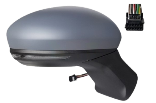 retrovisore destro elettrico con primer termico con fanale con sonda asferico 9 pins renault captur 2019 2024 rn7047313p