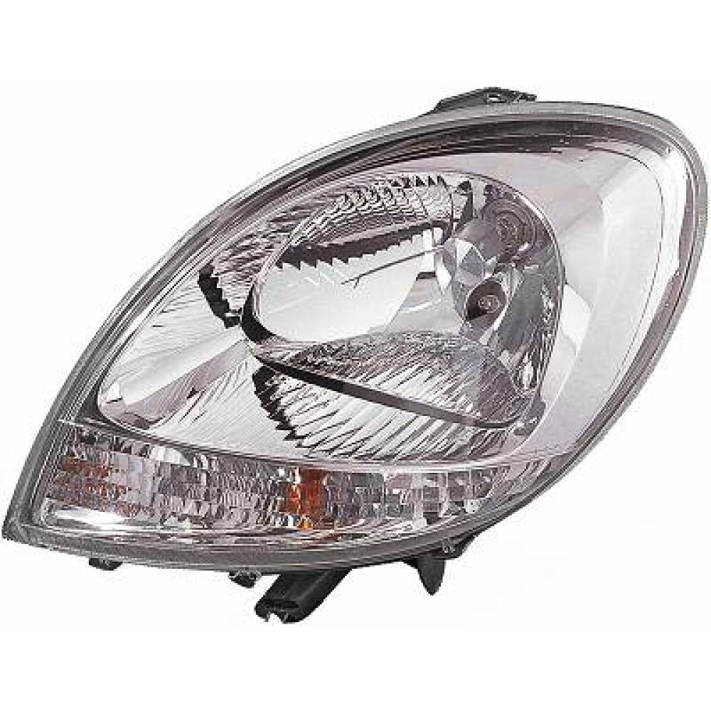proiettore sinistro h4 elettrico cromato fanale bianco senza motore nissan kubistar 2003 2007 rn9174804