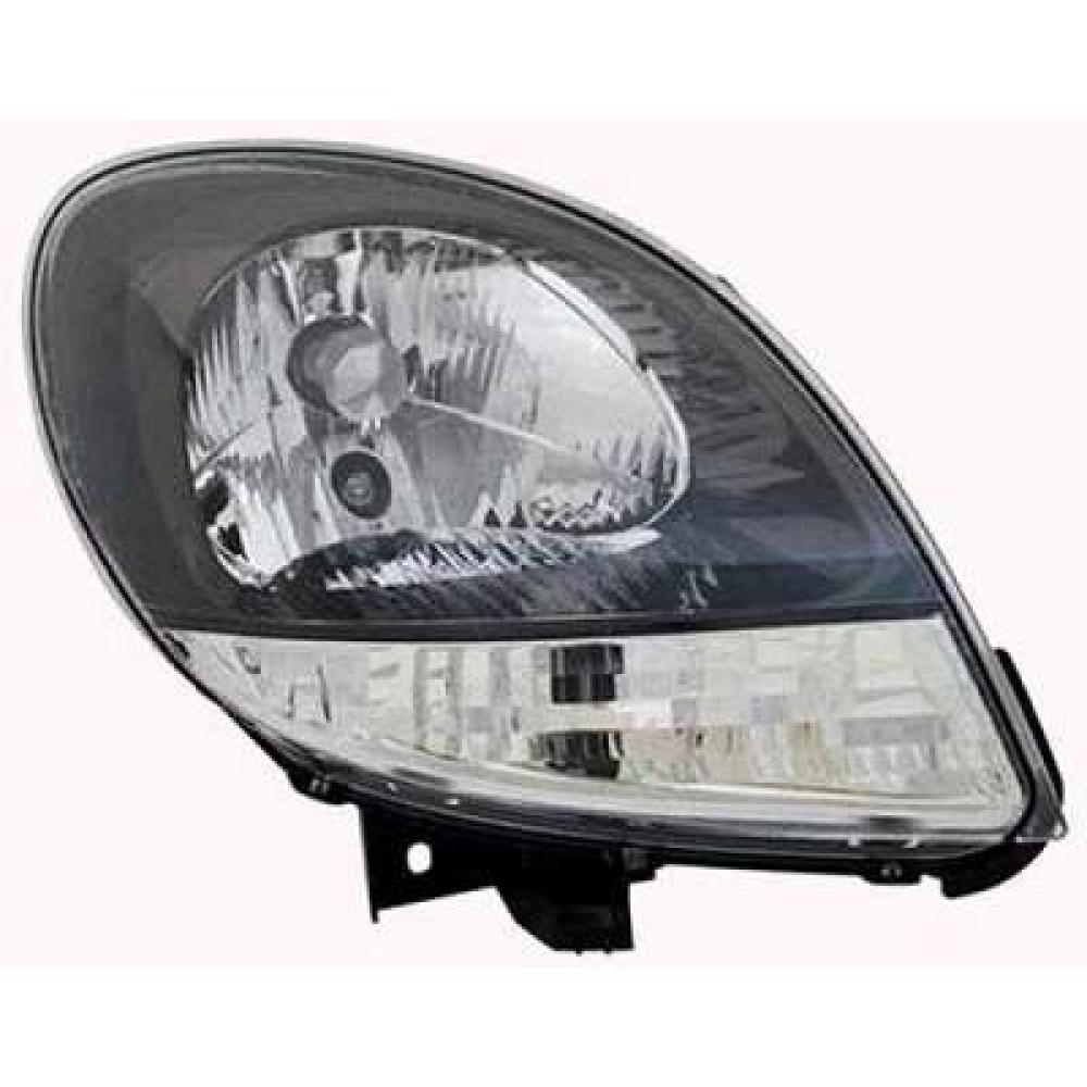 proiettore destro h4 elettrico nero fanale bianco senza motore renault kangoo 2003 2007 260104911r