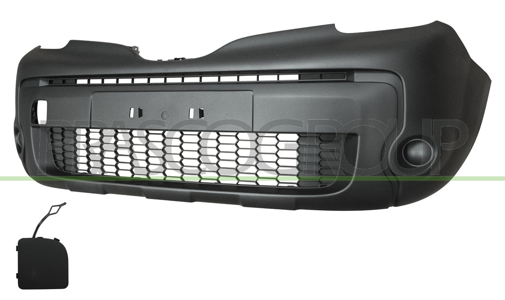paraurti anteriore nero goffrato con tappo copri gancio mod extrem renault kangoo 2013 2021 rn9211001