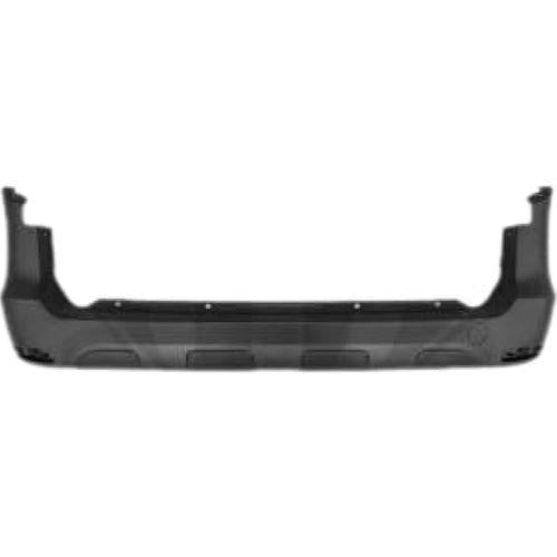 paraurti posteriore nero goffrato con tappo coprigancio con fori pdc supporti con fori park assist renault express van 2021 rn9231071