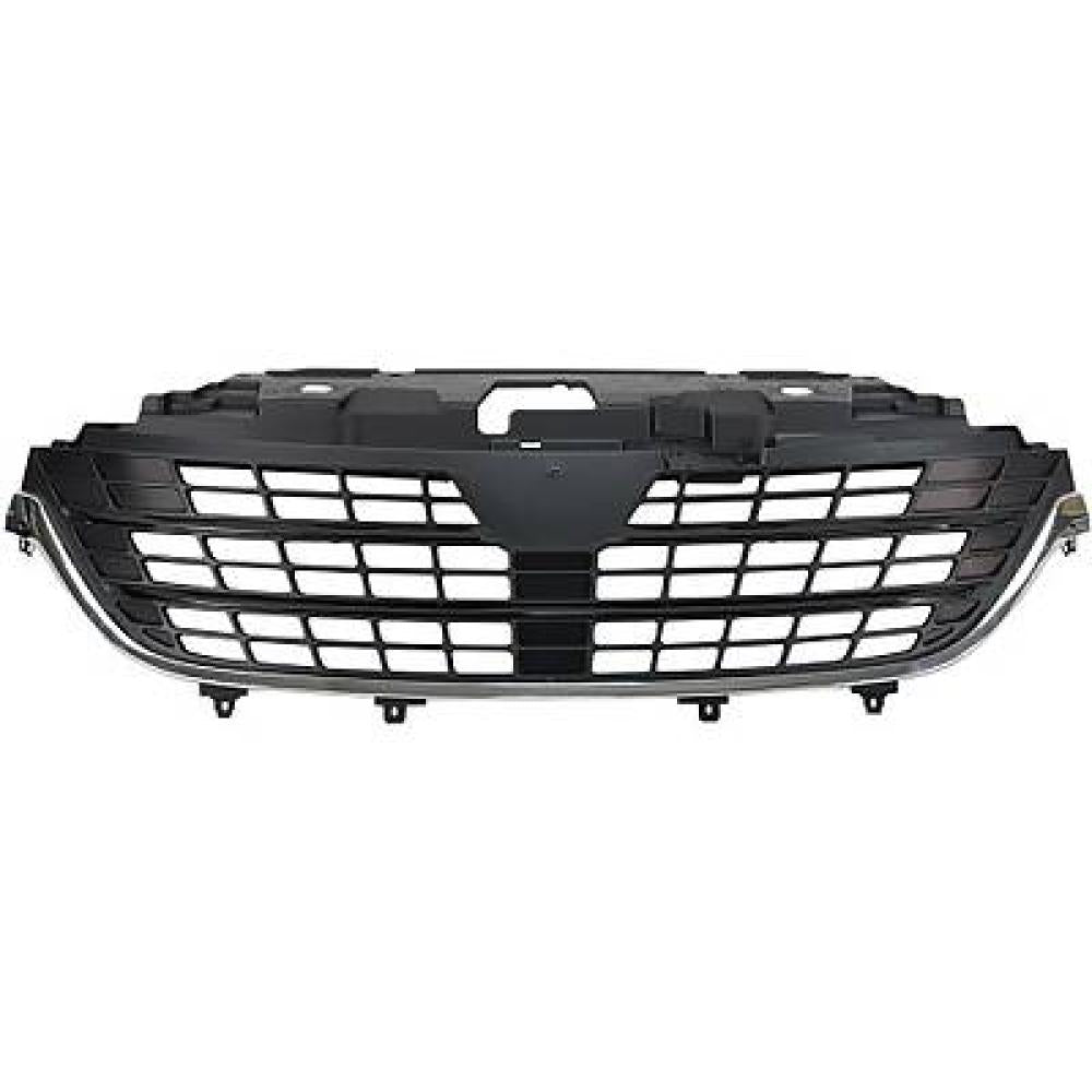 griglia radiatore nera con cornice cromata con modanature nere lucide renault trafic x82 2019 2021 rn9382021