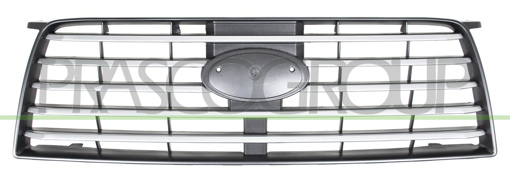 griglia radiatore grigia scura con modanature argento subaru forester sg 2003 2005 sb8122011