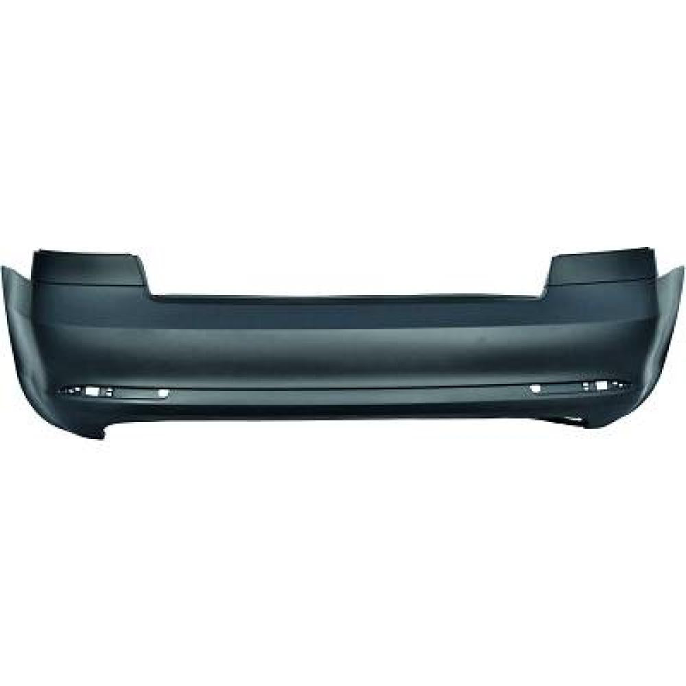 paraurti posteriore nero liscio da primerizzare con sede tappo gancio con tracce pdc con scarico doppio a sinistra mod 4 porte skoda octavia 2008 2013 sk0281051