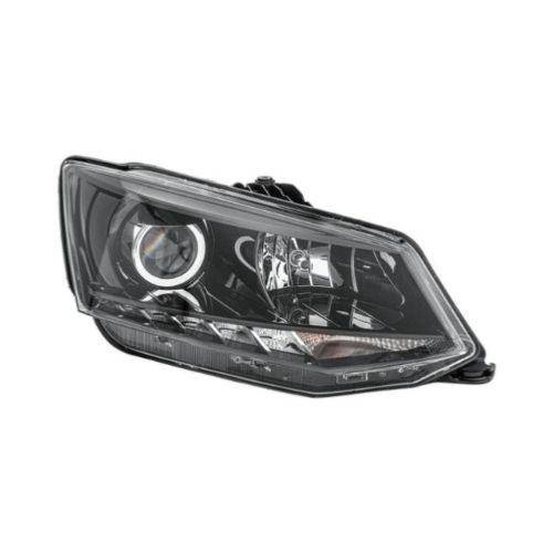 proiettore destro h7 h7 elettrico con motore con luce diurna nero led skoda fabia nj 2014 2018 sk3284915