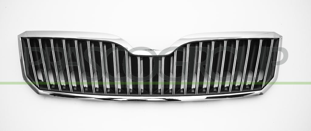 griglia radiatore nera con modanature cromate con cornice cromata skoda superb 2013 2015 sk4222000