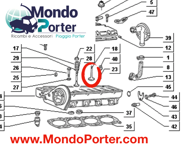 Valvole Aspirazione Piaggio Porter Diesel Lombardini - Mondo Porter