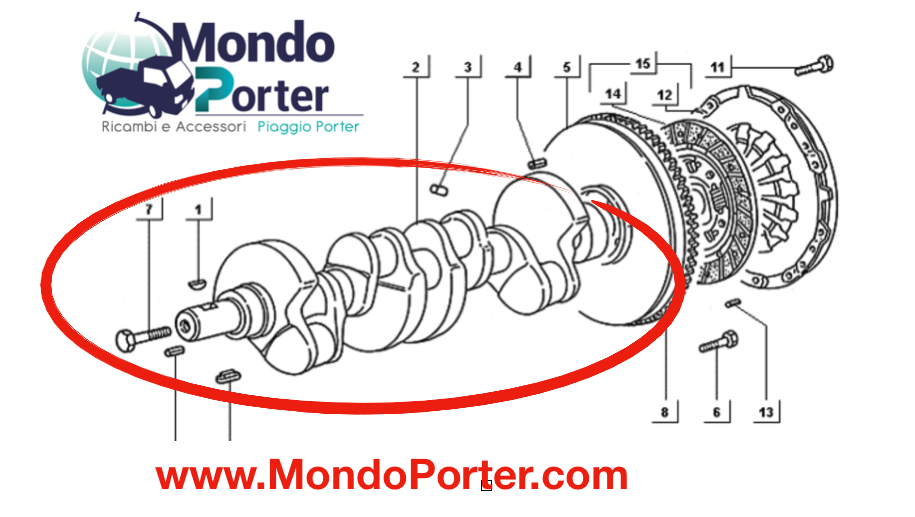 Albero Motore Piaggio Porter Diesel Lombardini - Mondo Porter