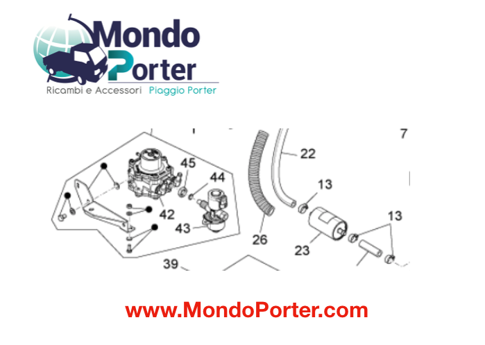 Filtro Gpl Piaggio Porter - BRC-  659749 - Mondo Porter