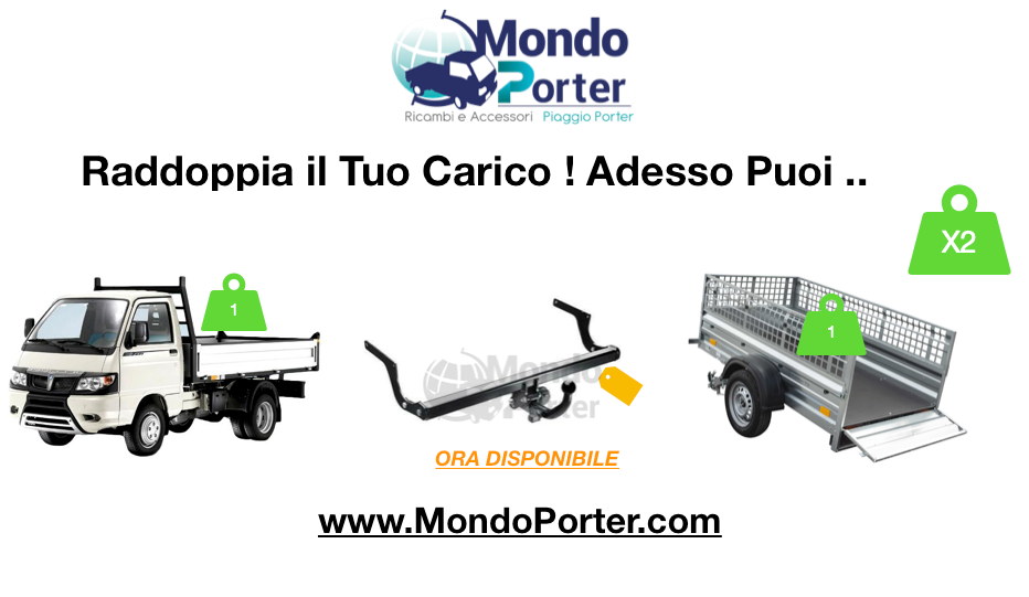 Gancio Traino / Towbar  Piaggio Porter Maxxi - Mondo Porter