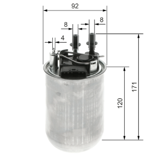 Filtro Gasolio Nissan Juke 1.5 K9K Oe 164001KB2B (Bosch)
