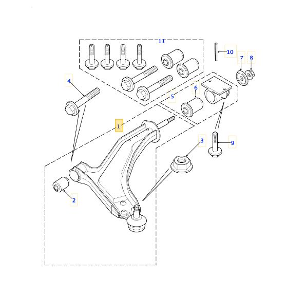 Braccio Sospensione Anteriore Destro Land Rover Freelander Oe RBJ500680