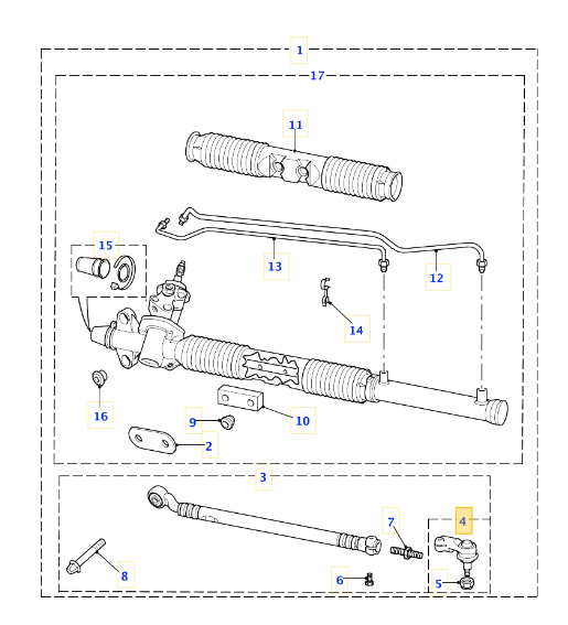 Testina Scatola Guida Land Rover Freelander Oe QJB100220