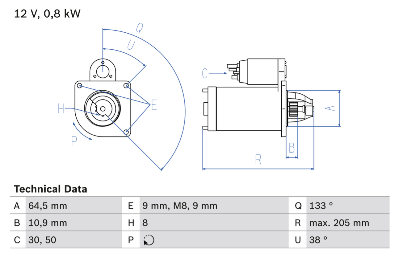 Motorino Avviamento Fiat Seicento Oe 46548653