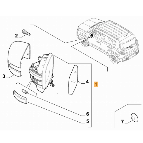 Specchio Retrovisore Destro Jeep Renegade Dal 2014 Oe 735612610