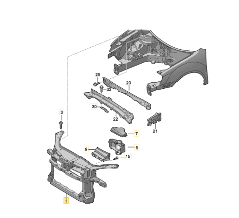 Ossatura Anteriore Volkswagen Golf V Gti Oe 1K0805588S