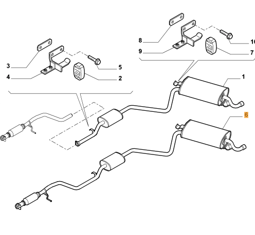 Silenziatore Marmitta Tubo Di Scarico Fiat Seicento Oe 51782930