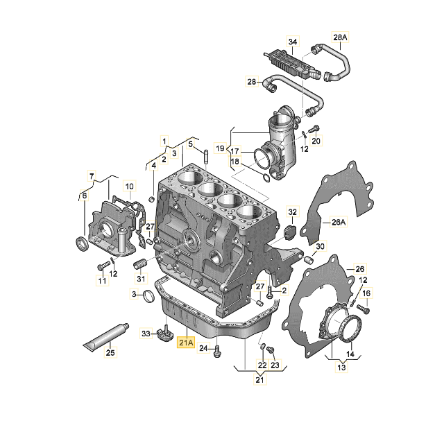 Coppa Olio Volkswagen Polo 1.4 Oe 032103603AB