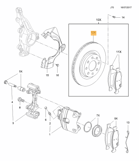 Coppia Dischi Freno Anteriori Opel Corsa E Oe 13317922