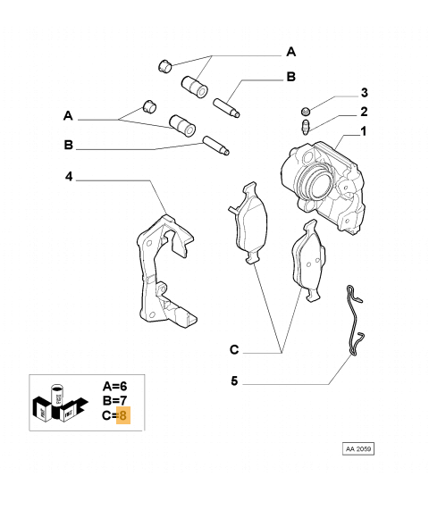 Serie Pastiglie Freno Anteriori Fiat Panda Oe 77366378