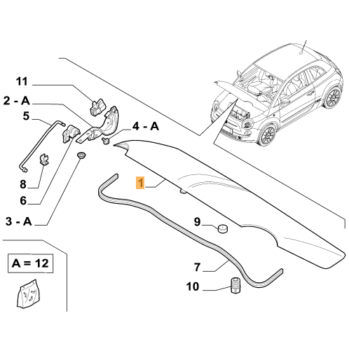 Cofano Anteriore Fiat 500 Dal 2007 Oe 52009424