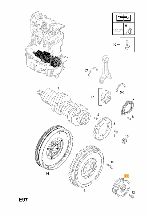 Puleggia Albero Motore Servizi Opel Astra H 1.9 Oe 93183257