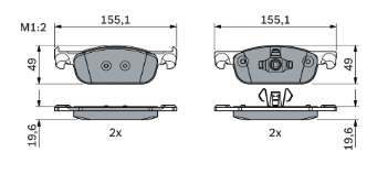 Serie Pastiglie Freno Anteriori Renault Clio IV - V 1.5 Oe 410604682R