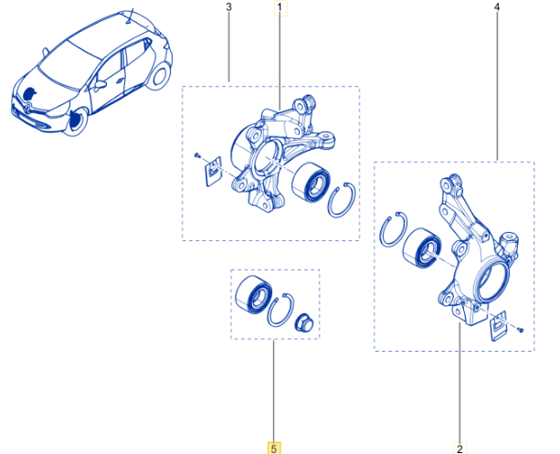 Kit Cuscinetto Ruota Anteriore Renault Clio Oe 402104249R