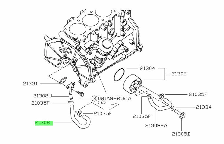Manicotto Acqua Nissan  CABSTAR oe 21307EB300