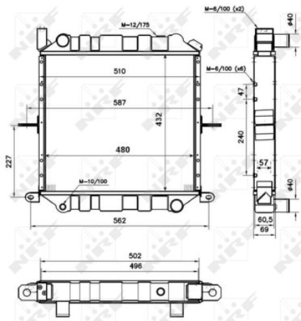 Radiatore Nissan Cabstar Codice Motore BD30 Oe 21400F3903