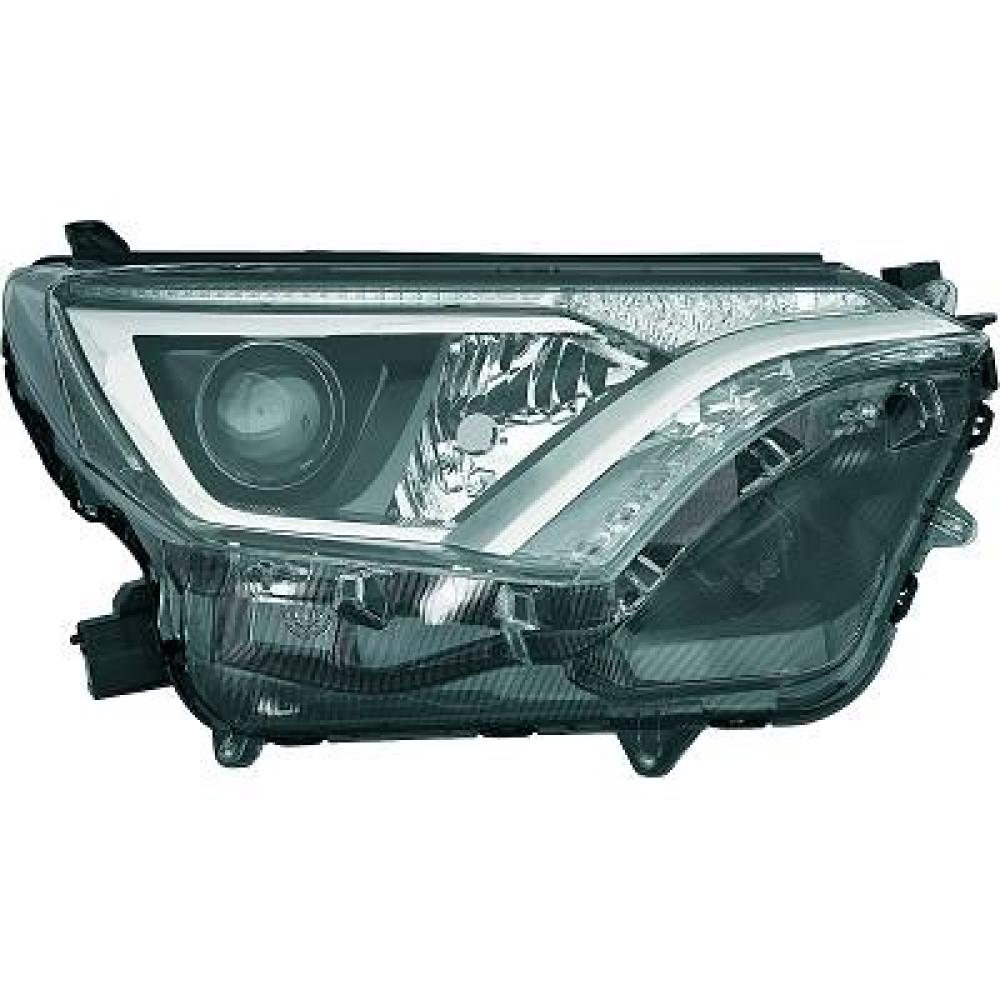 proiettore destro hir 2 elettrico con motore con luce diurna nero led toyota rav 4 2015 2019 81130 42650