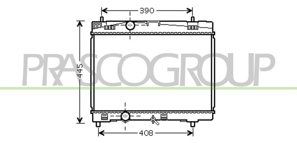 radiatore toyota yaris 2006 2009 ty325r001