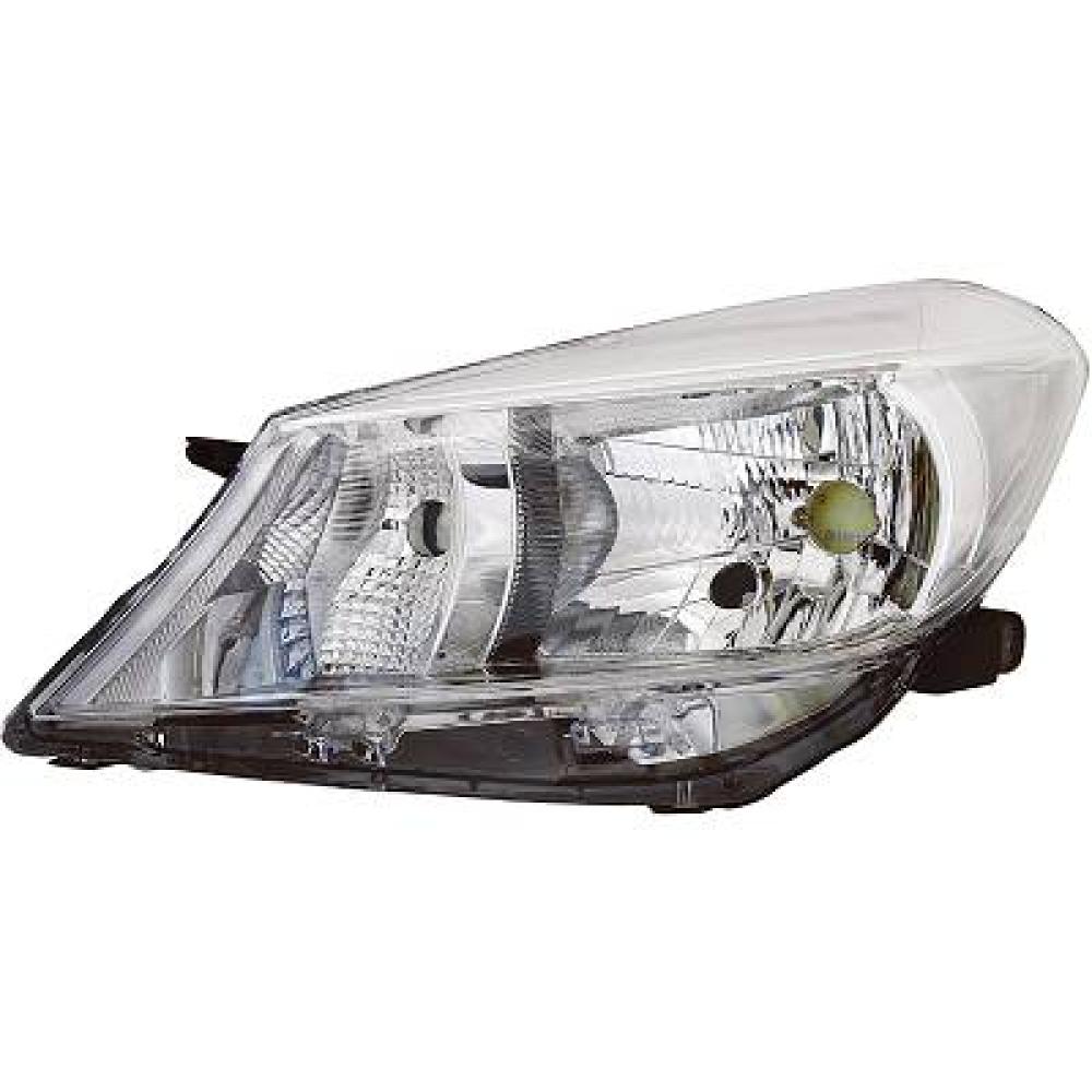 proiettore sinistro h4 elettrico senza motore cromato toyota yaris 2011 2014 81170 0d450