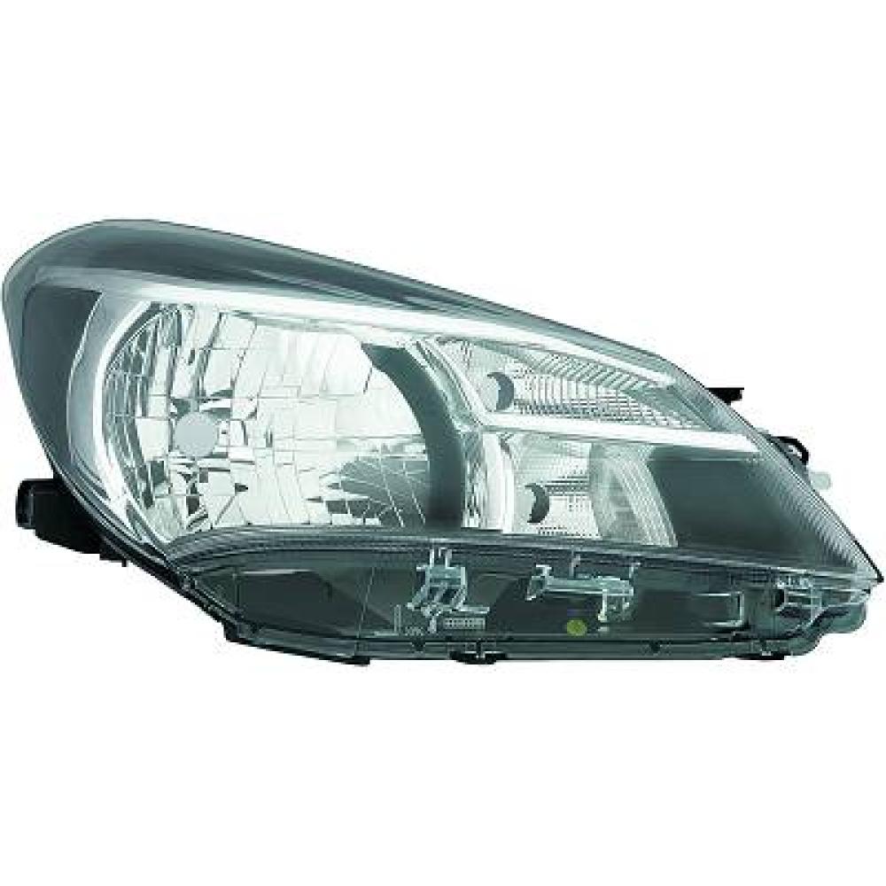 proiettore destro h4 elettrico senza motore nero mod 5 porte toyota yaris 2014 2016 811300da10