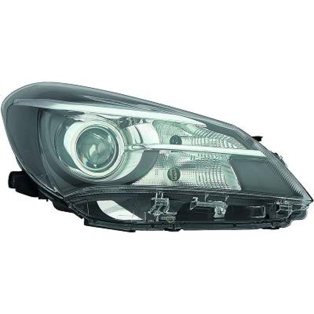proiettore sinistro hir2 elettrico senza motore con lenticolare nero toyota yaris 2014 2016 811700da30