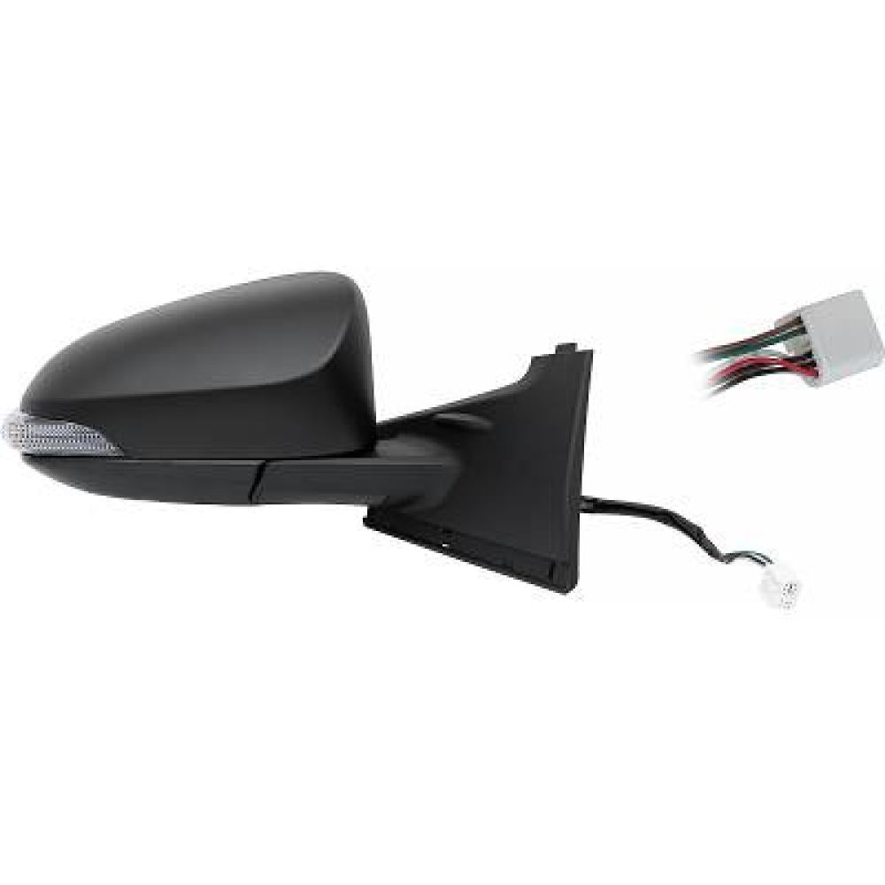 retrovisore destro elettrico termico nero con modanatura nera goffrata con fanale convesso 7 pins toyota yaris 2014 2016 879100d580