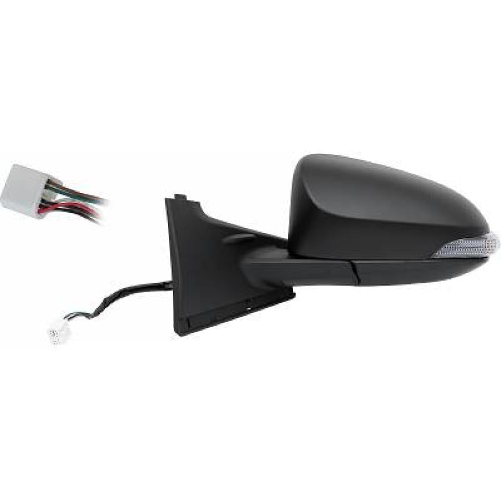 retrovisore sinistro elettrico termico nero con modanatura nera goffrata con fanale convesso 7 pins toyota yaris 2014 2016 879400db20
