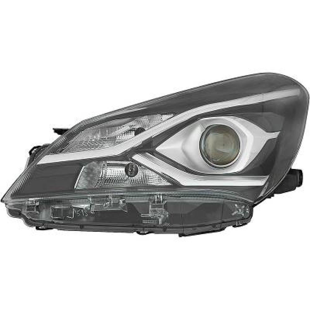 proiettore sinistro hir2 elettrico senza motore con lenticolare nero toyota yaris 2017 2020 811700dj90