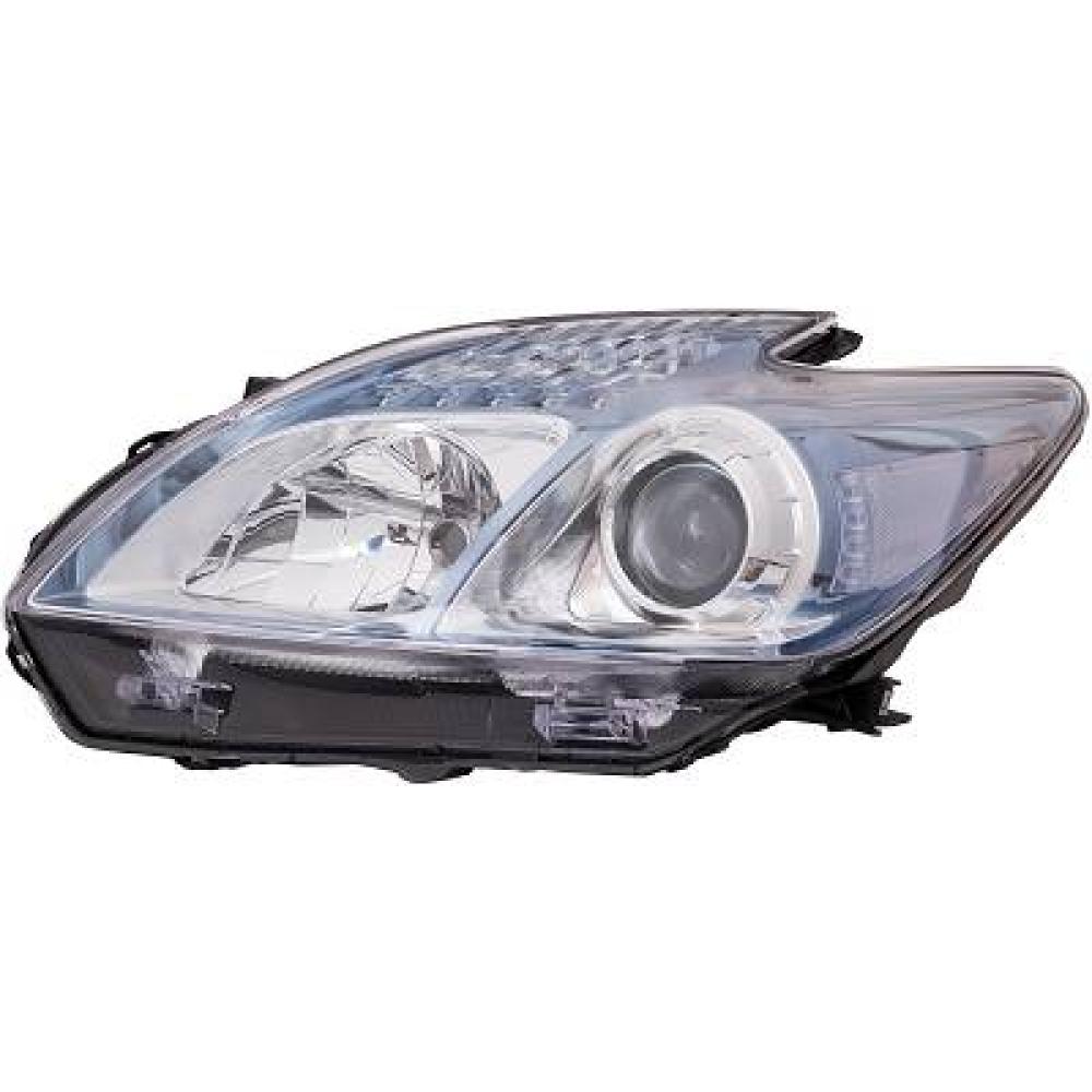 proiettore sinistro h11 hb3 elettrico senza motore cromato toyota prius 2012 2014 81170 47510
