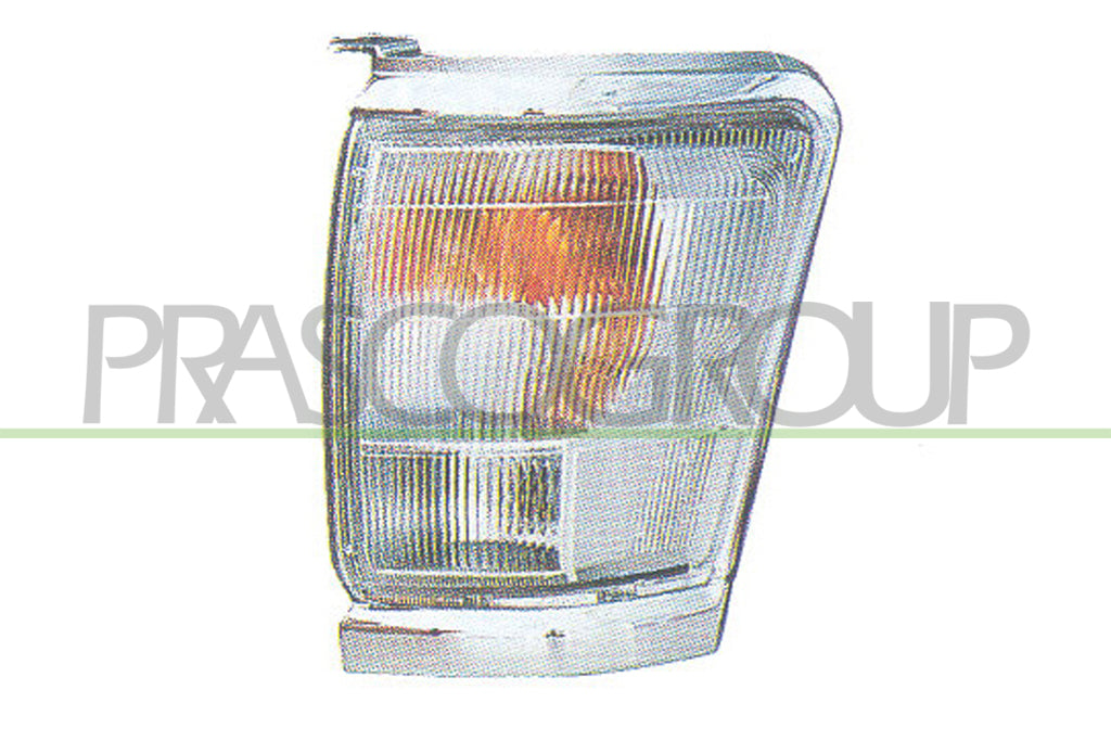 fanale anteriore sinistro bianco con portalampada con bordo cromato toyota hilux pick up 1997 2001 ty8144014