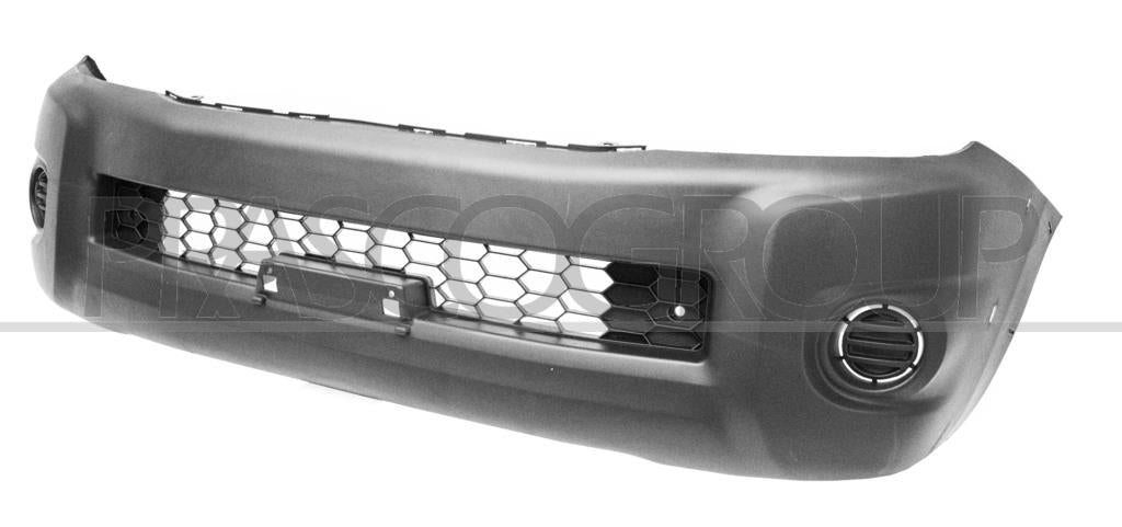 paraurti anteriore nero goffrato con predisposizione fendi con fori parafanghini toyota hilux vigo pick up 2008 2011 ty8191001