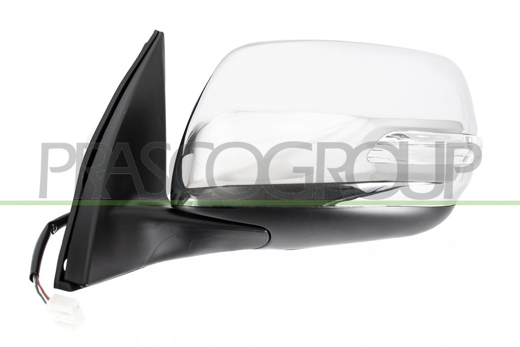 retrovisore sinistro elettrico nero con fanale convesso con calotta cromata toyota landcruiser prado j150 2014 2018 ty8547334